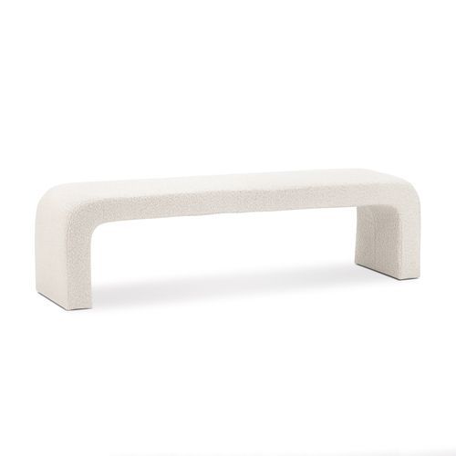 Harper 160cm Arch Bench Seat | Cream Bouclé