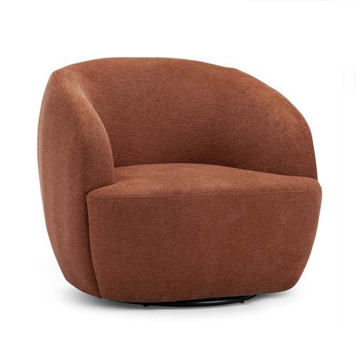 Cuddle Swivel Armchair | Rust Orange