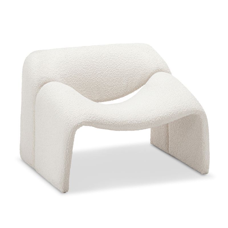 Wavee Groove Armchair | Cream Bouclé