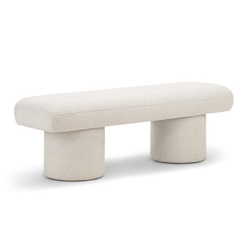 Nico 140cm Bench Seat | Cream Boucle