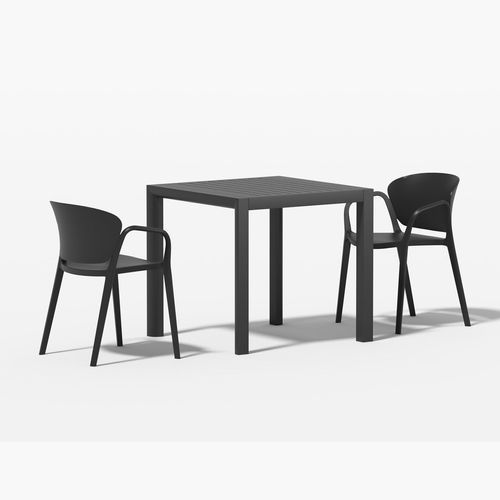 Arcus Table With Andi Chairs 3-Piece Outdoor Dining Set