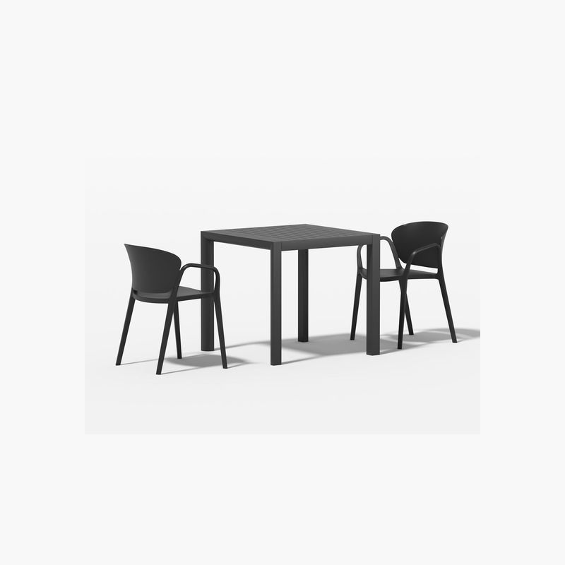 Arcus Table With Andi Chairs 3-Piece Outdoor Dining Set