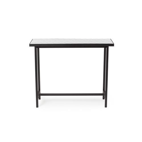 Herringbone Tile Console Table