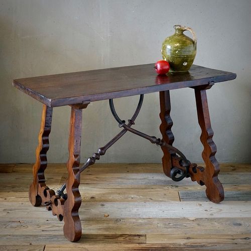 Italian Walnut Trestle Table