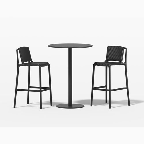 Robin Table With Alma Chairs 3-Piece Outdoor Bar Set