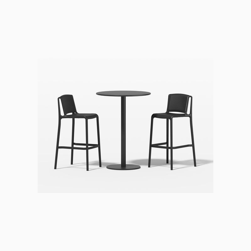 Robin Table With Alma Chairs 3-Piece Outdoor Bar Set