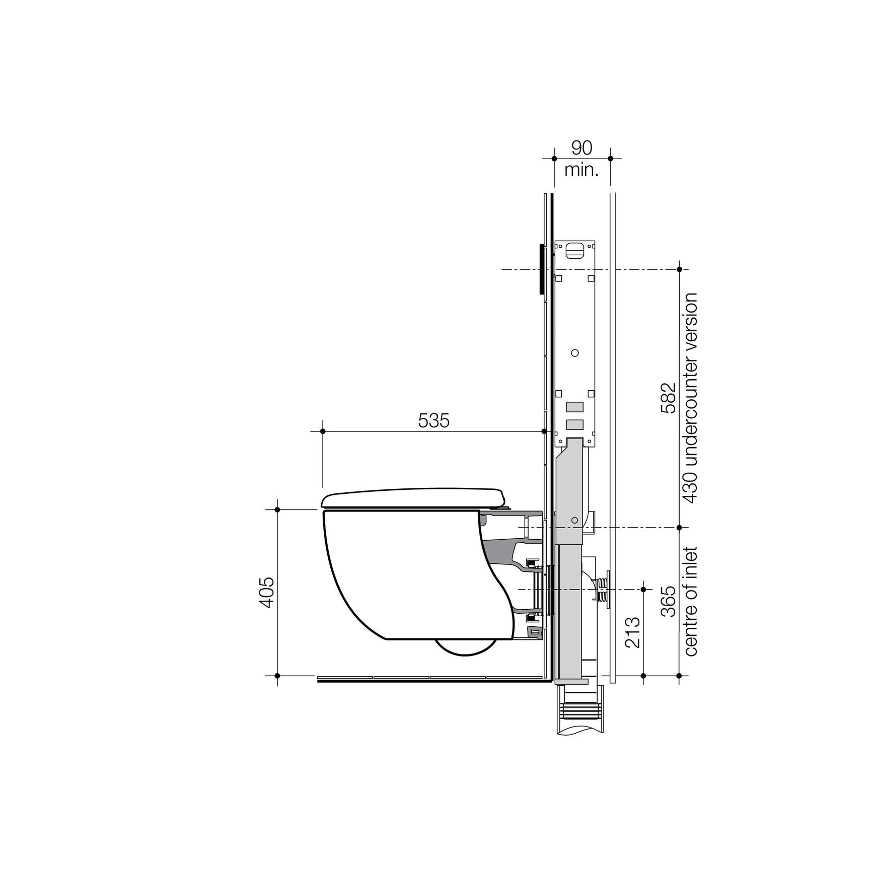 Contura II Cleanflush Wall Hung Invisi Series II Suite