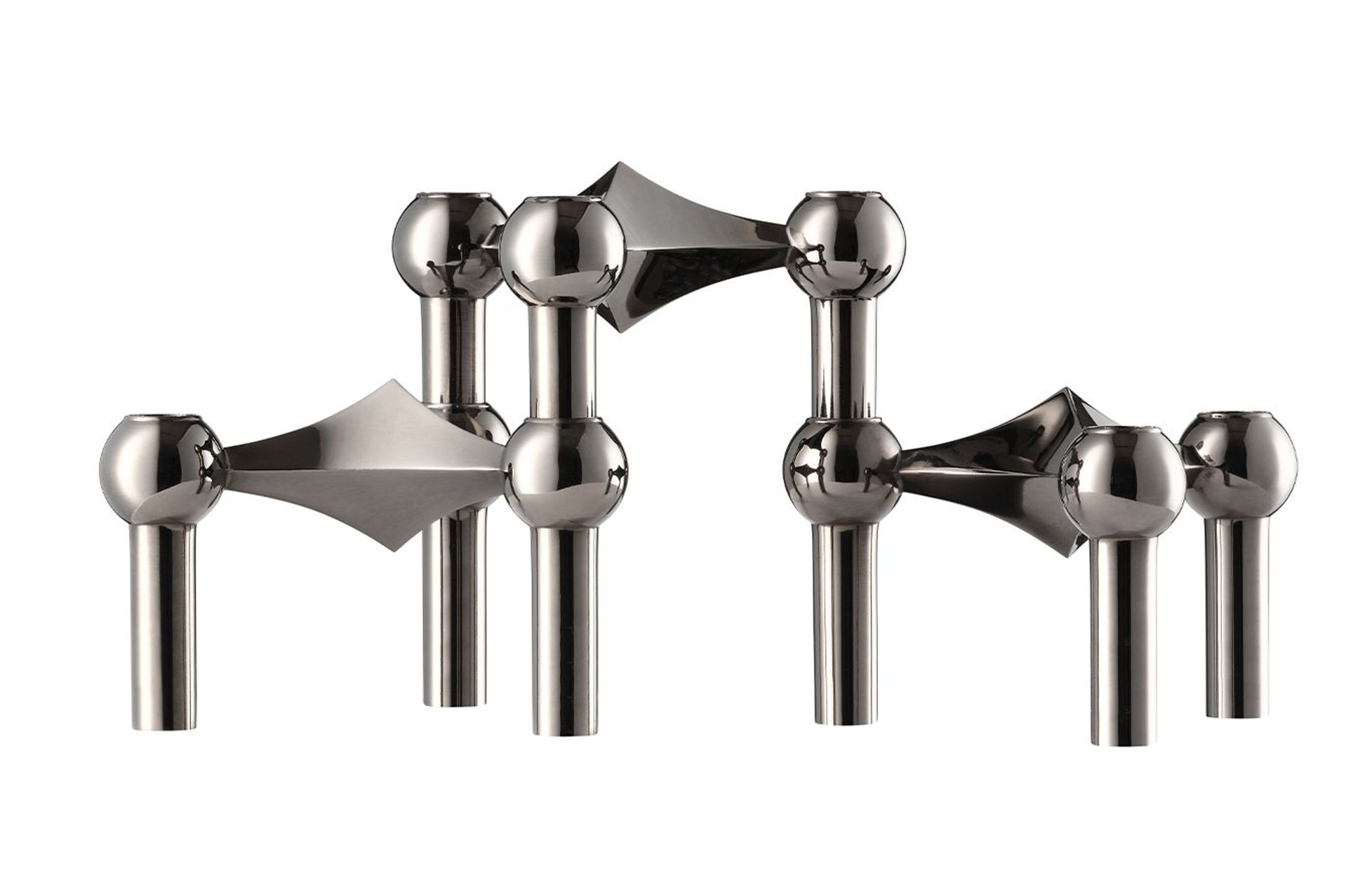 Stoff Nagel Candle Holders – Black Chrome 3 Pack