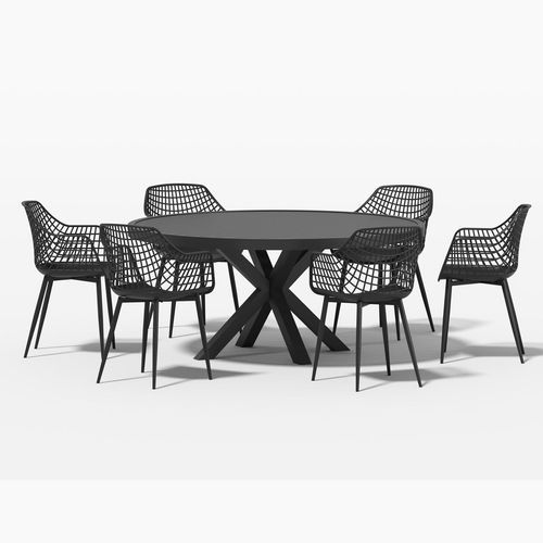 Dipper Table With Ava Chairs 7-Piece Outdoor Dining Set