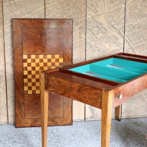 Louis XVI Games Table In Parqueted Veneer Wood