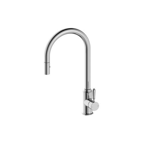York Pull Out Sink Mixer With Vegie Spray Function With Metal Lever Chrome