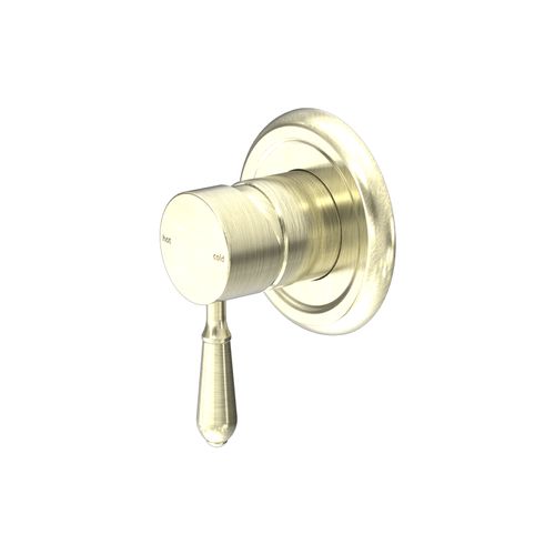 York Shower Mixer With Metal Lever Aged Brass