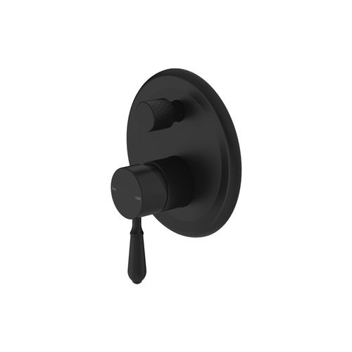 York Shower Mixer With Divertor With Metal Lever Matte Black