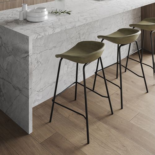 Brandon Vegan Leather Barstool | Set of 2 | Vintage Green