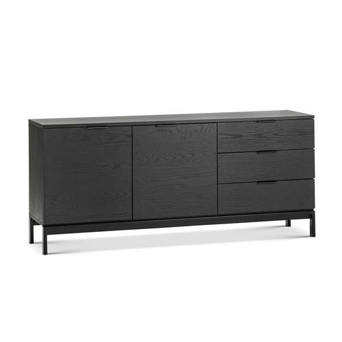 Macy Oak Sideboard Buffet | Black