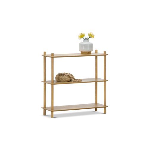 Rakk Low Bookshelf | Natural Oak