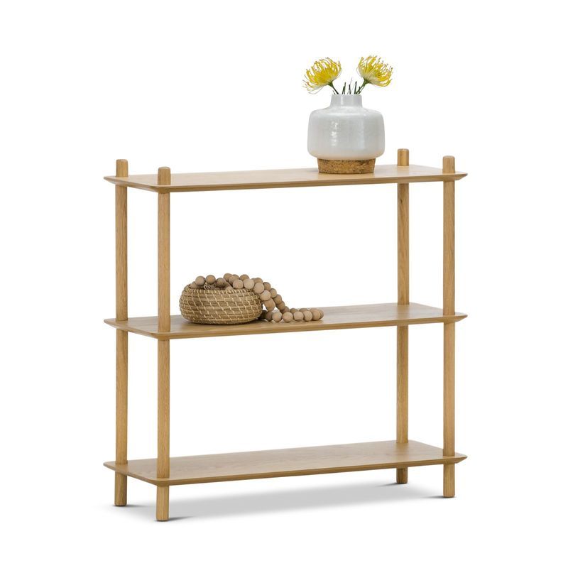 Rakk Low Bookshelf | Natural Oak