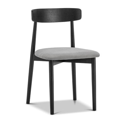 Finn Oak Dining Chairs | Set of 2 | Black & Grey