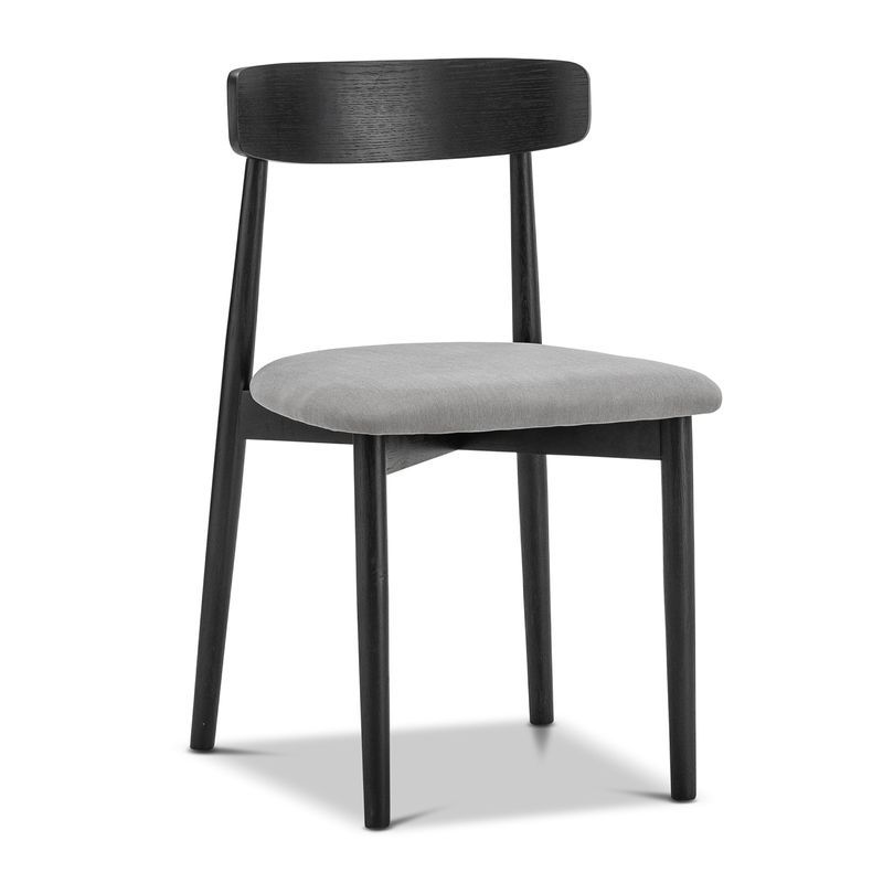 Finn Oak Dining Chairs | Set of 2 | Black & Grey
