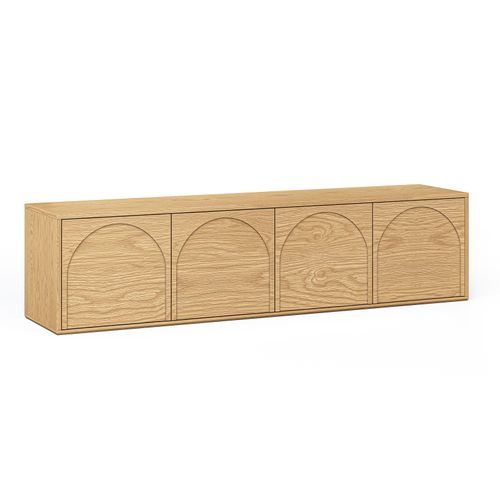 Aurora 4 Door Arch TV Entertainment Unit | Natural Oak