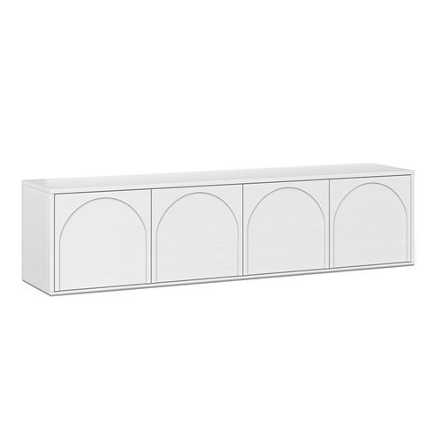 Aurora 4 Door Arch TV Entertainment Unit | White Oak
