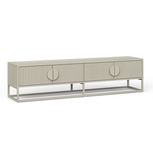 Braxton Ripple Slatted TV Entertainment Unit | 180cm | Putty