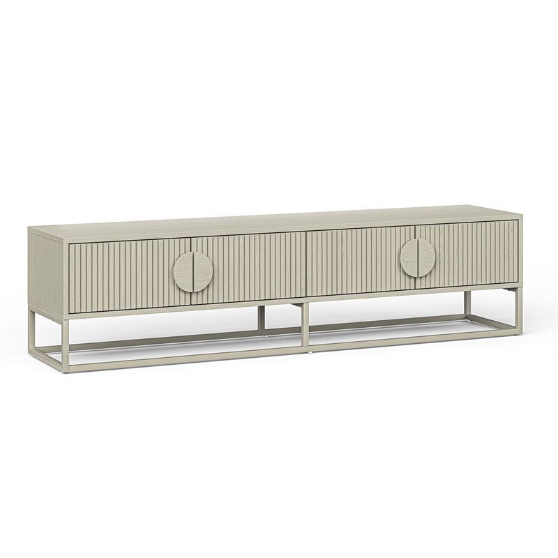 Braxton Ripple Slatted TV Entertainment Unit | 180cm | Putty