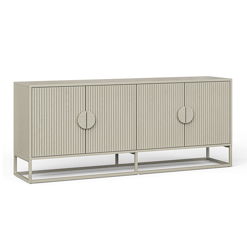 Braxton Ripple Slatted Sideboard | 180cm | Putty