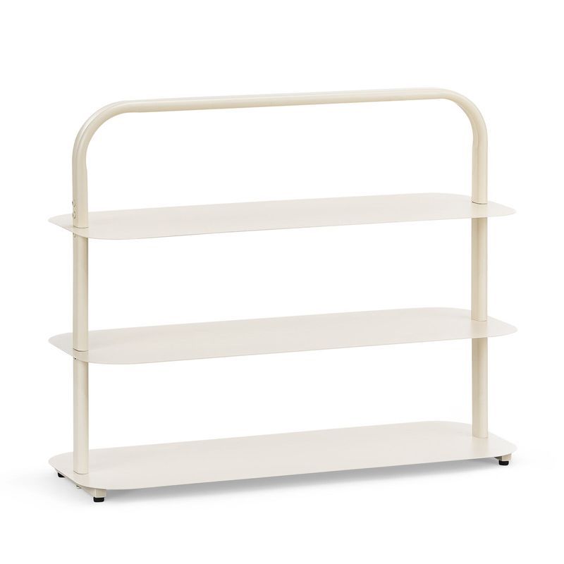 Tresta 3 Tier Low Shelf | Beige Cream