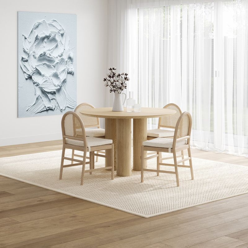 Pila 120cm Round Oak Dining Table | Natural