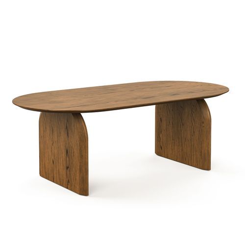 Arco 200cm Oval Dining Table | Brown Oak