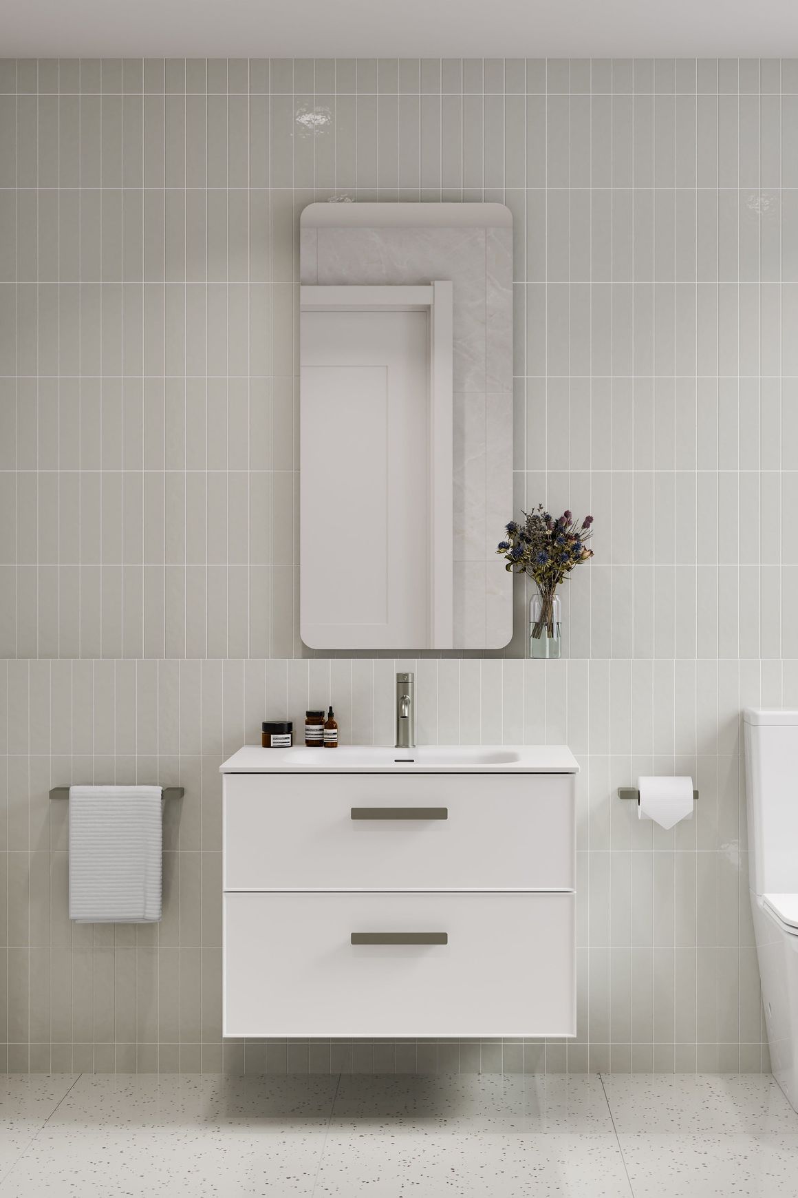 Lineare 750 Vanity | 2 Drawer | Inset Basin