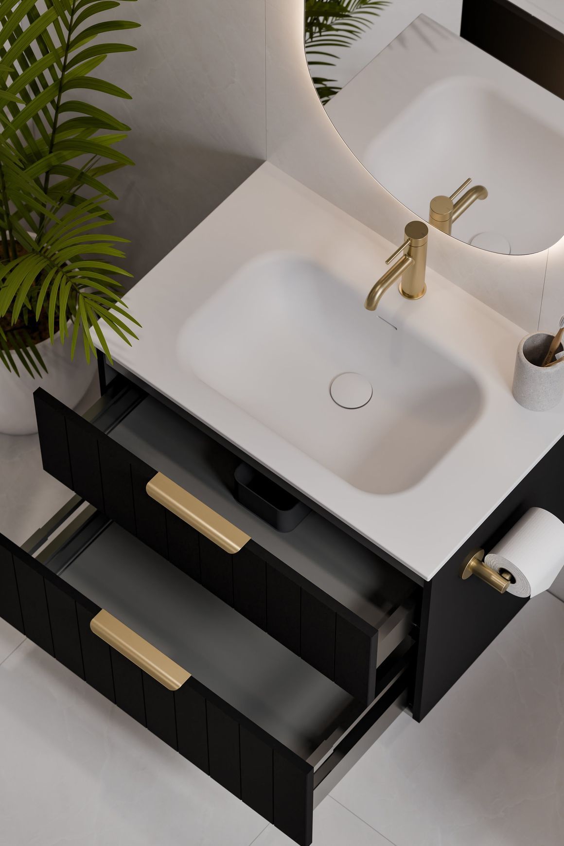 Lineare 750 Coastal 2 Drawer Vanity