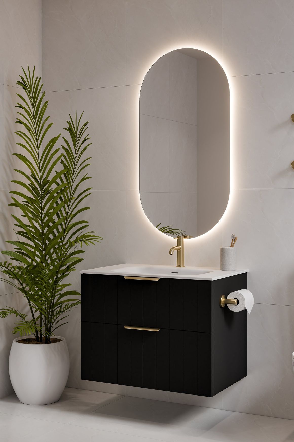 Lineare 750 Coastal 2 Drawer Vanity