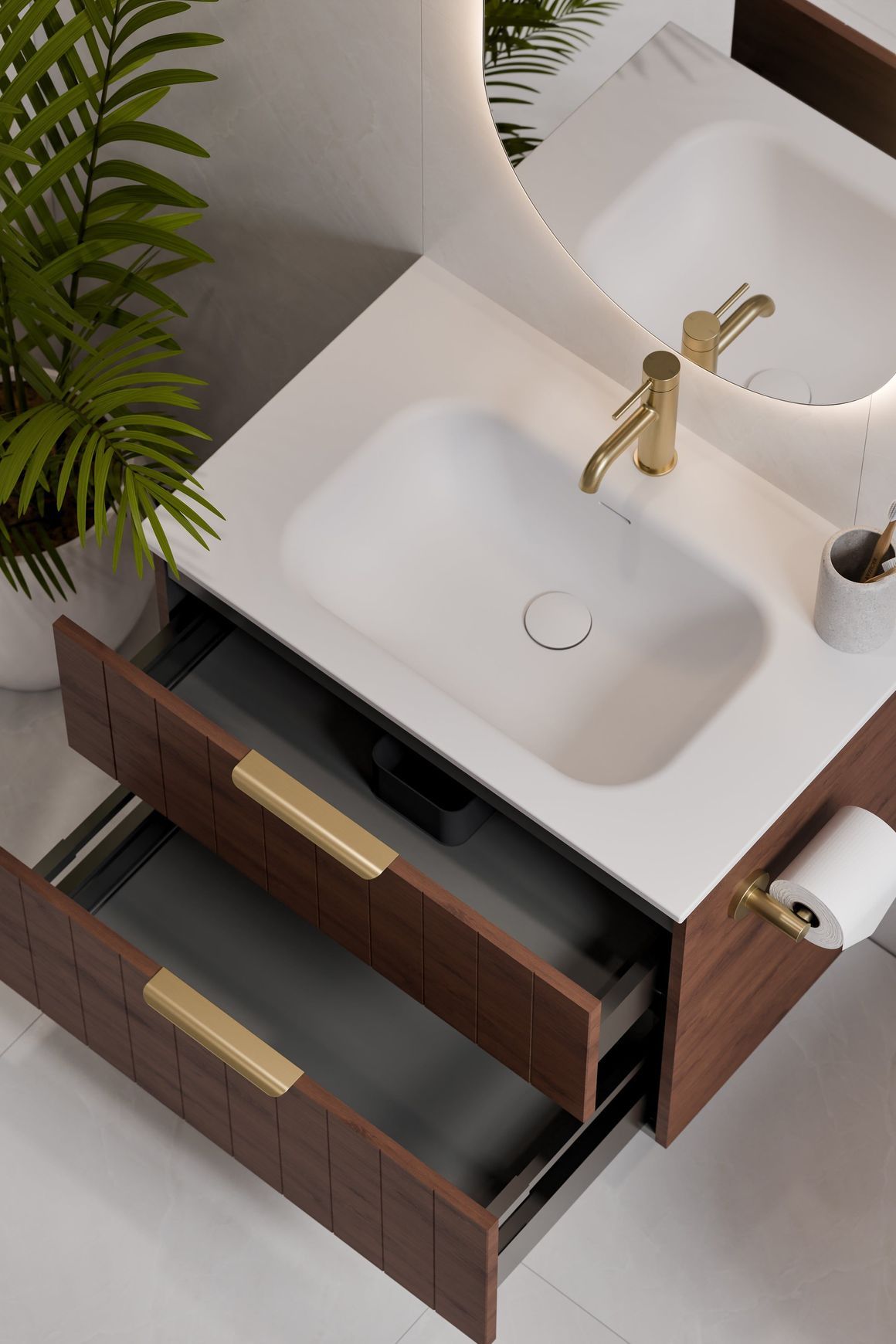 Lineare 750 Coastal 2 Drawer Vanity