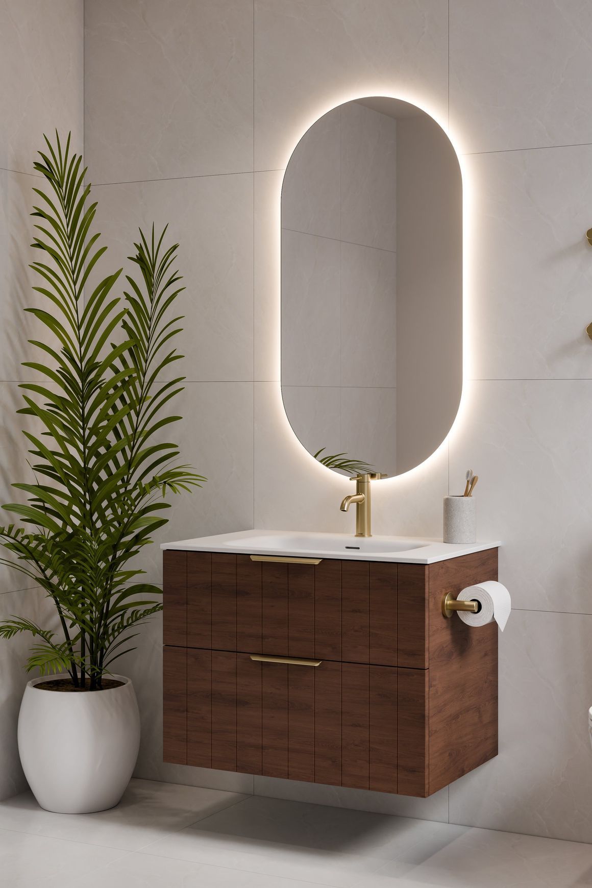 Lineare 750 Coastal 2 Drawer Vanity