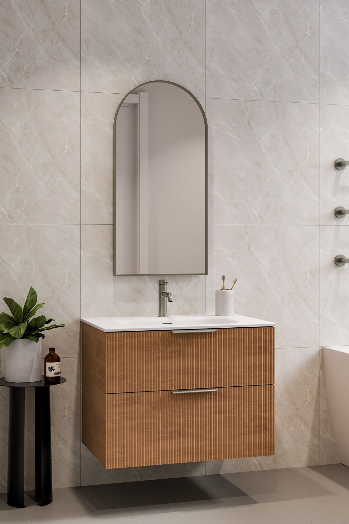Lineare 750 Vanity | 2 Drawer | Inset Basin