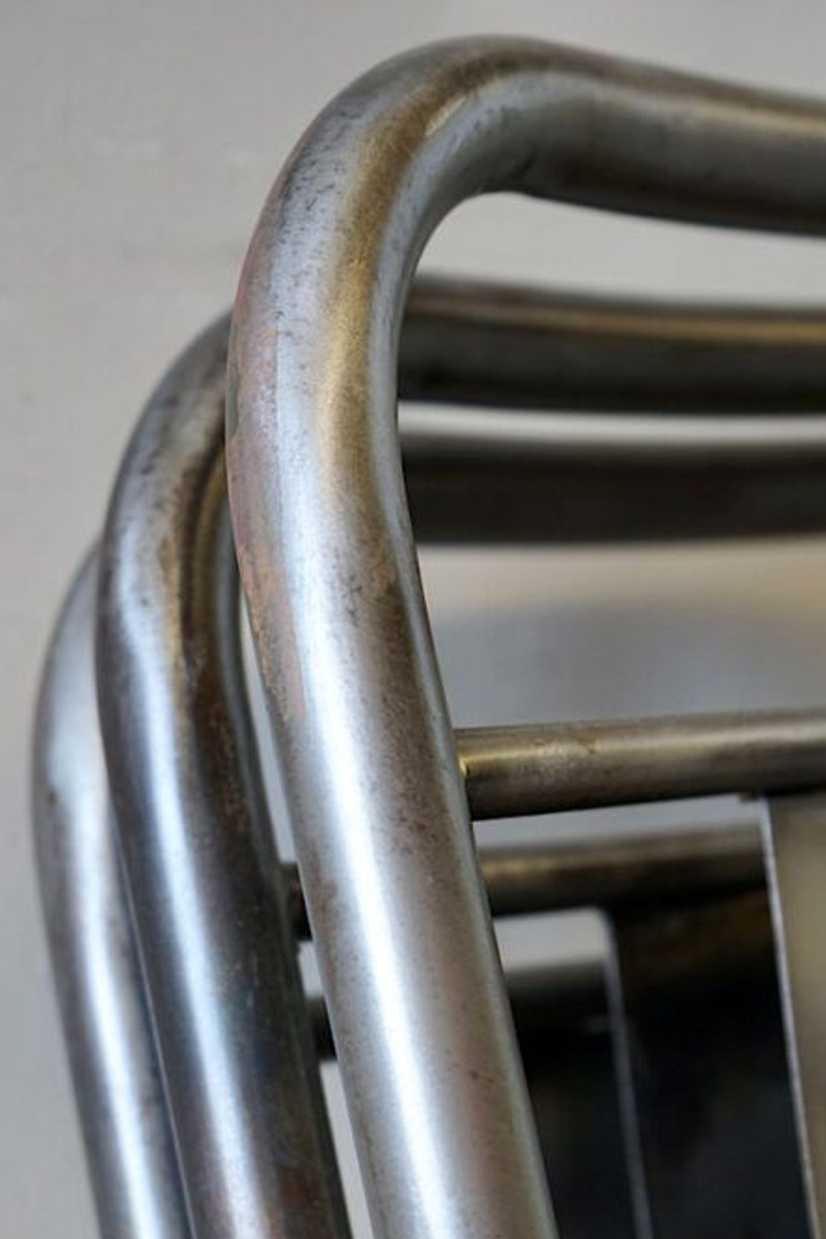 Set of 4 French Industrial Steel Chairs