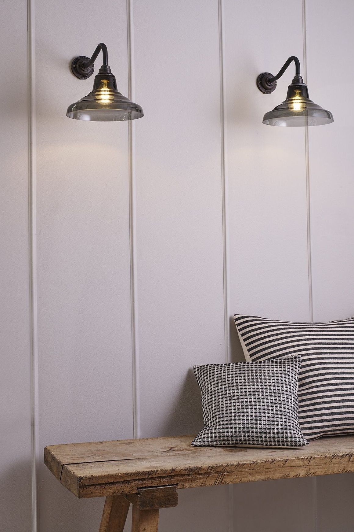 Glass School Wall Light
