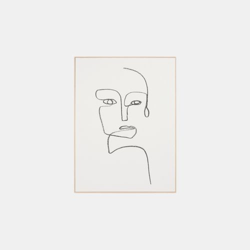 Framed Canvas - Linear Portrait 1
