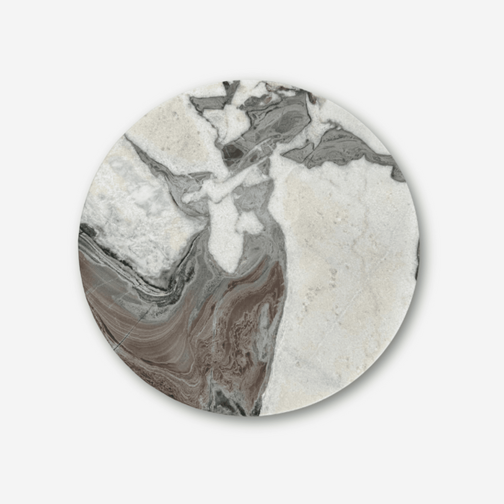Rounded Side Table - Milky Blue Marble | Natural Stone Co.