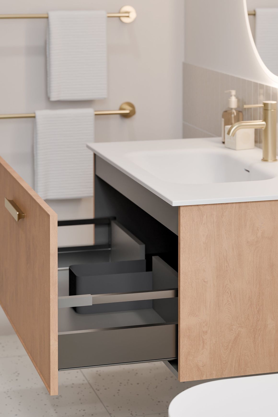 Lineare 900 Vanity | 1 Drawer | Inset Basin