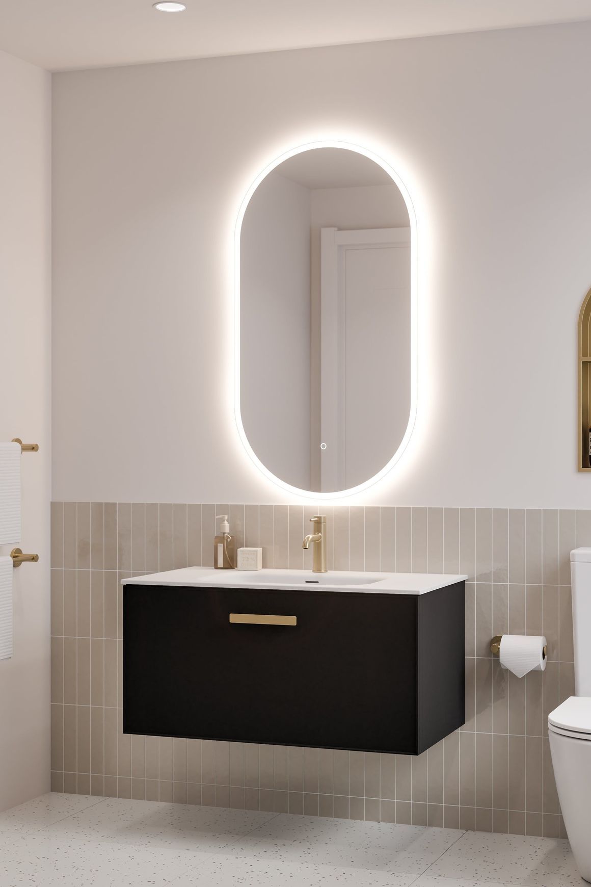 Lineare 900 Vanity | 1 Drawer | Inset Basin