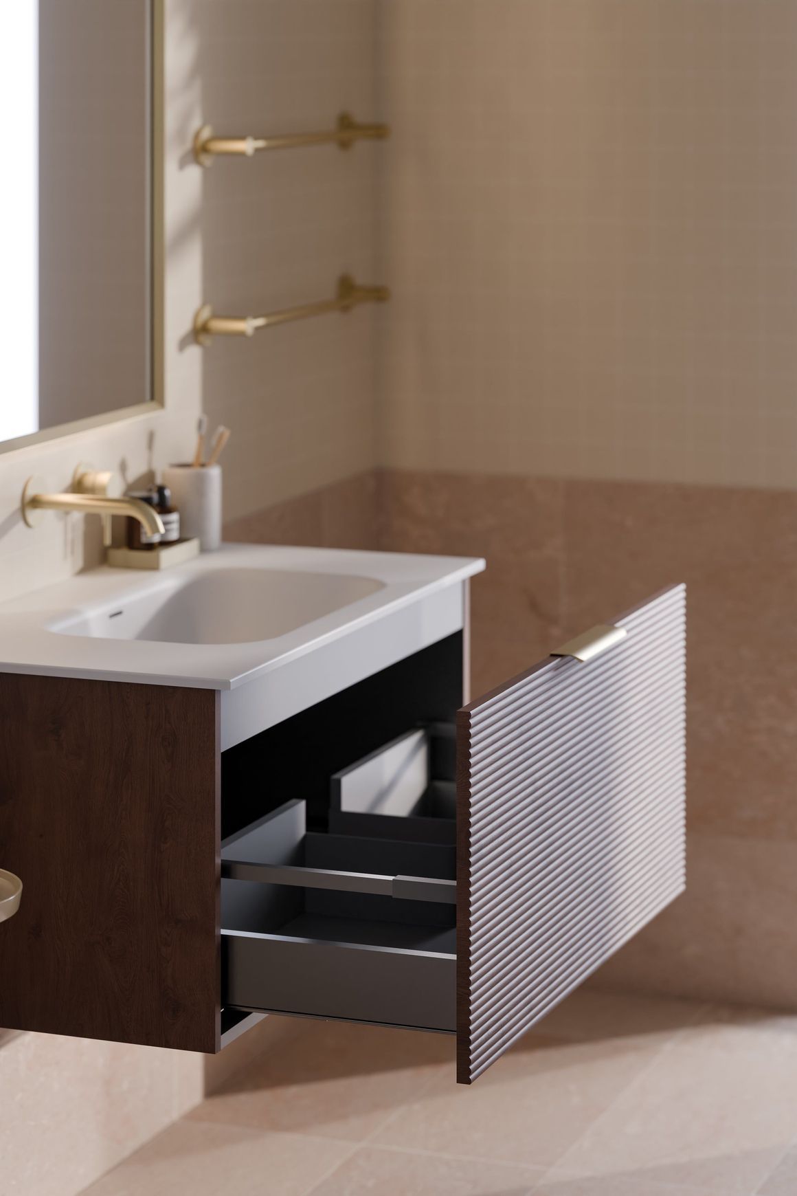 Lineare 900 Vanity | 1 Drawer | Inset Basin