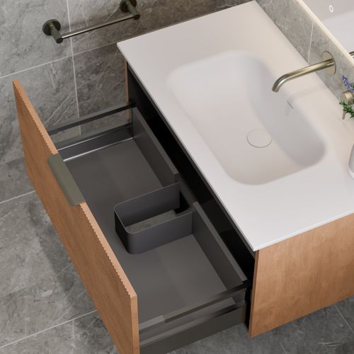 Lineare 900 Pillar Single Drawer Vanity
