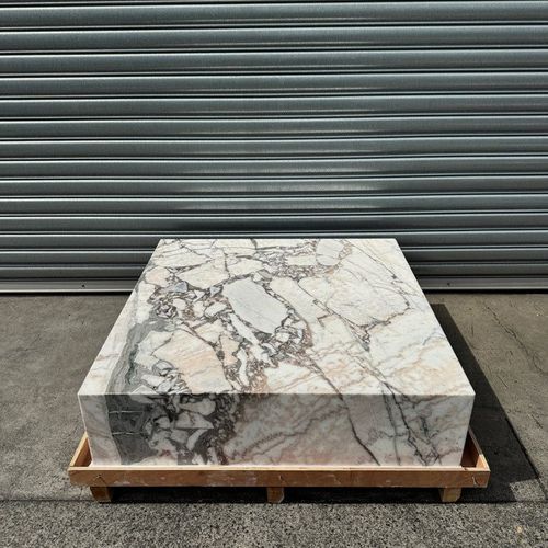 Square Coffee Table - Milky Blue Marble | Natural Stone Co.