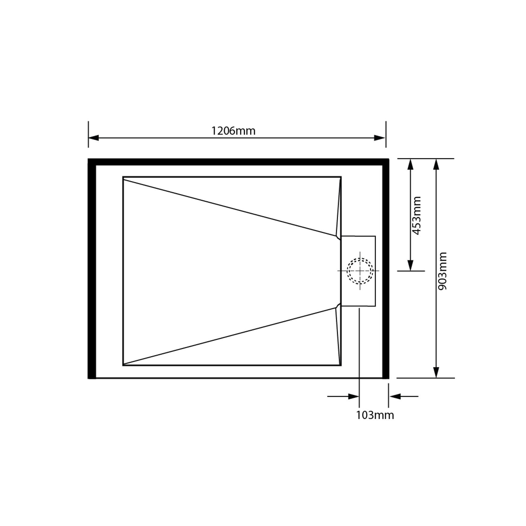 Pinnacle Alcove Tray 900x1200x900