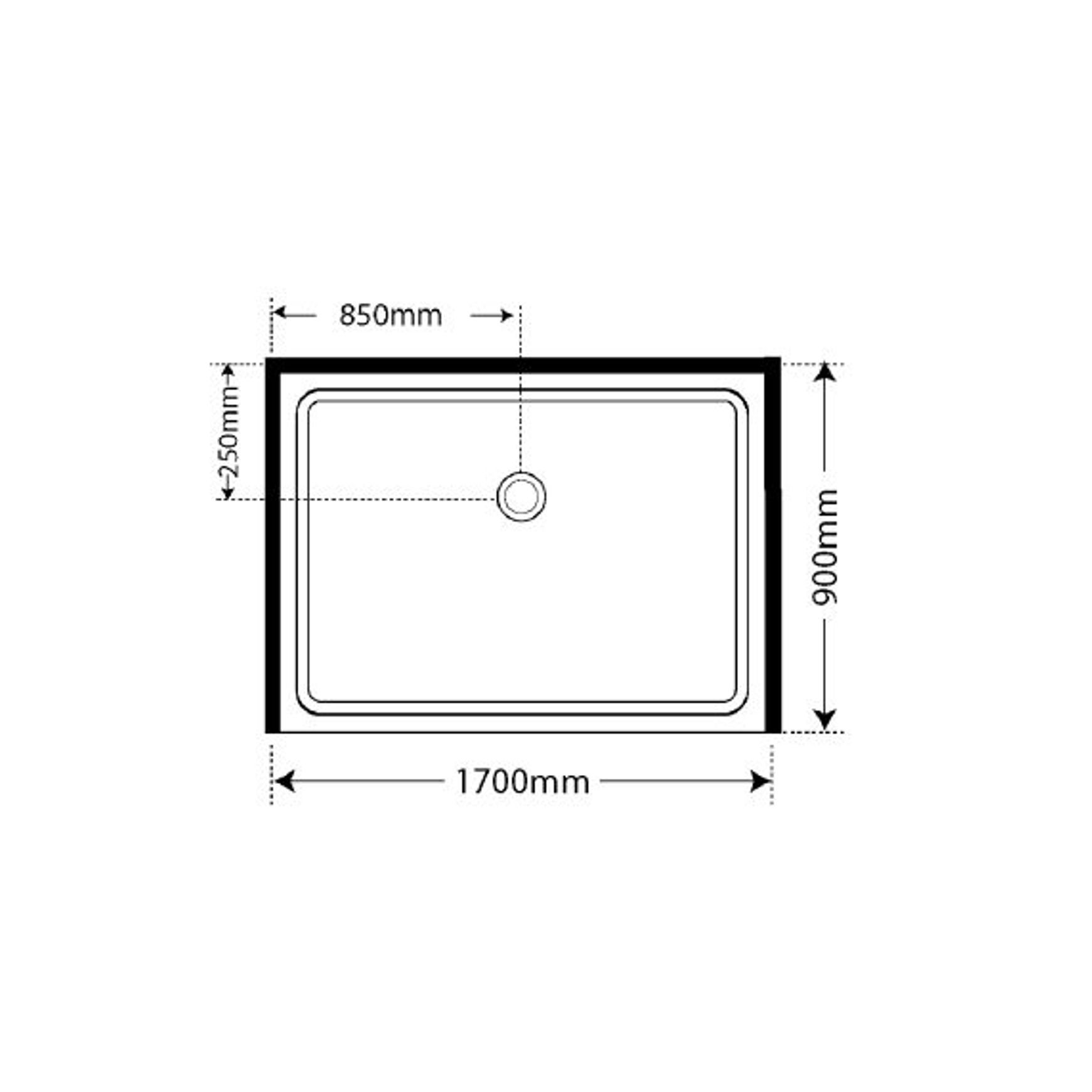 Adjustable Frameless Pivot Alcove 900x1700x900 dimensions