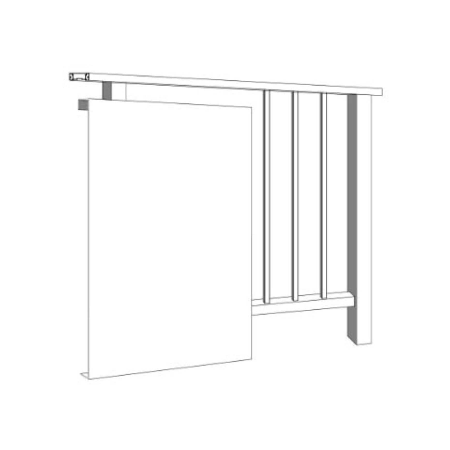 Skyrail A Solid Post with Sheet I Aluminium Balustrade