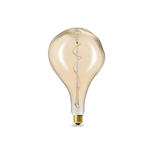 A165 Organic Shape Amber glass E27 Light Bulb